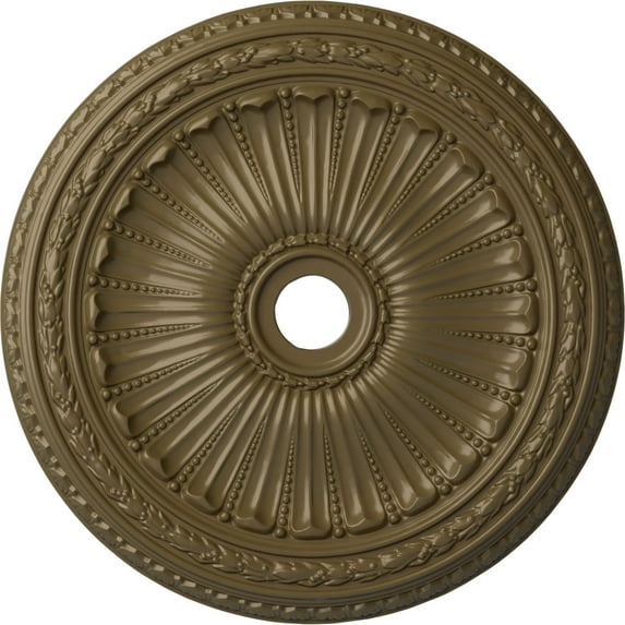 35 1/8"OD x 4 7/8"ID x 2 1/2"P Viceroy Ceiling Medallion (Fits Canopies up to 4 7/8"), Hand-Painted Mississippi Mud