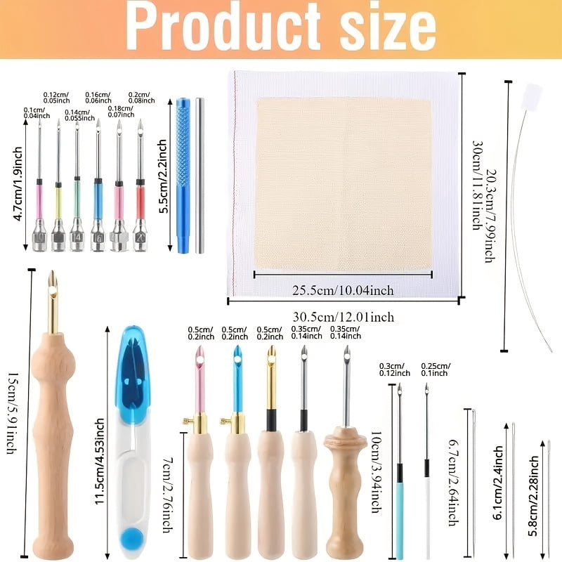 35 in 1 Punch Needle Kit, Punch Needle Kits Adults Beginner, Punch ...