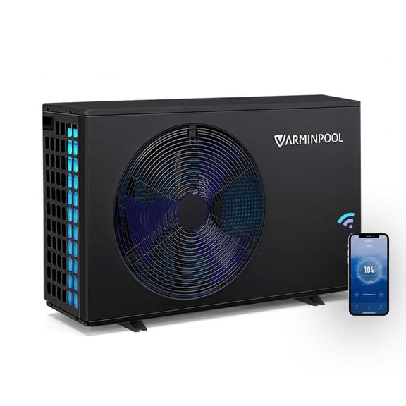 35,000 BTU Swimming Pool Heat Pump - Electric Pool Heater for Above and In Ground Pools and Spas - Dual Heating and Cooling - APP Control - 220-240V