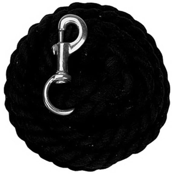 35-1910-BK 0.63 in. x 10 ft. Soft Cotton Lead Rope, Black