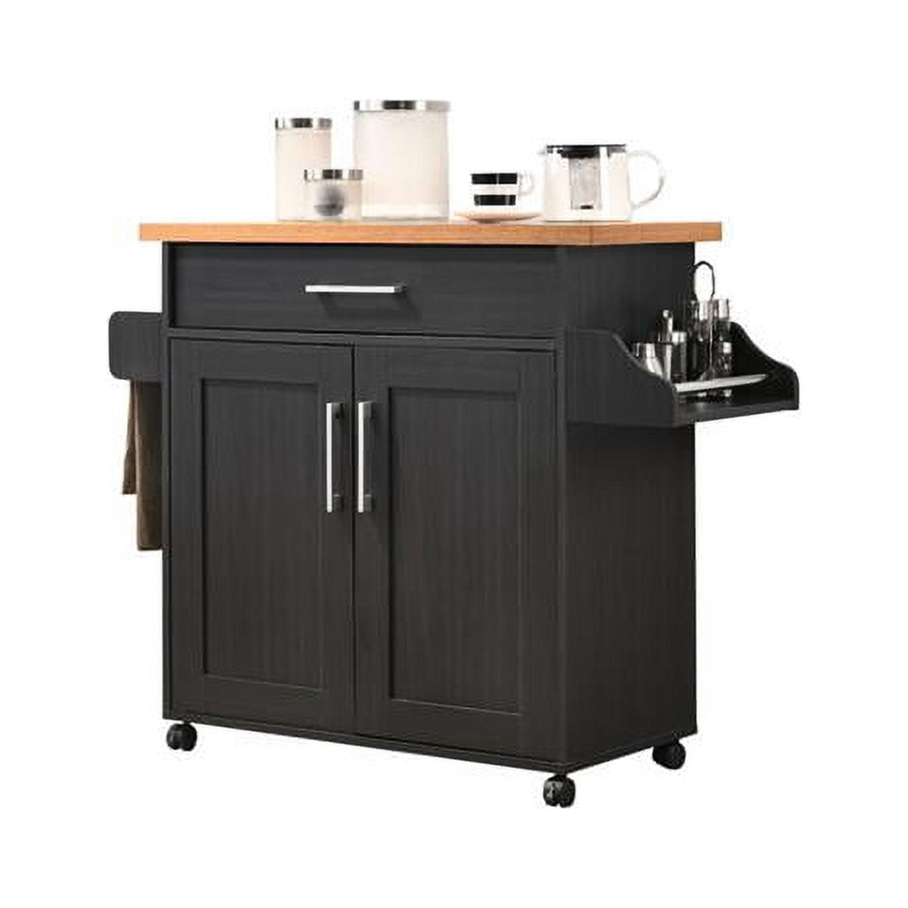 35.2 x 15.5 x 35.544.9 in. Kitchen Island with Spice Rack Plus Towel