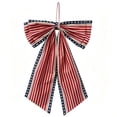 thumbnail image 1 of 35*23.6IN Patriotic Large Hanging Bow Decoration - Red, White and Blue Star and Stripe Design, , Ideal for 4th of July, Memorial Day, Front Porch, and Outdoor Independence Day Home Decor,B, 1 of 7