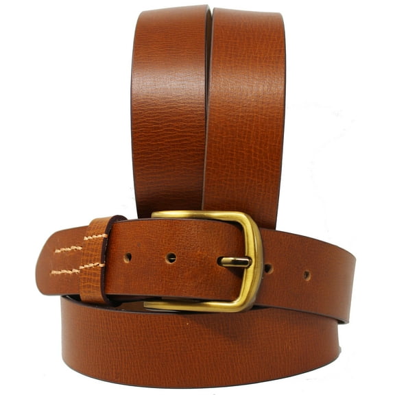 35-36   Men's Casual Jean Full-Grain Tan Leather Belt 26AB10TN