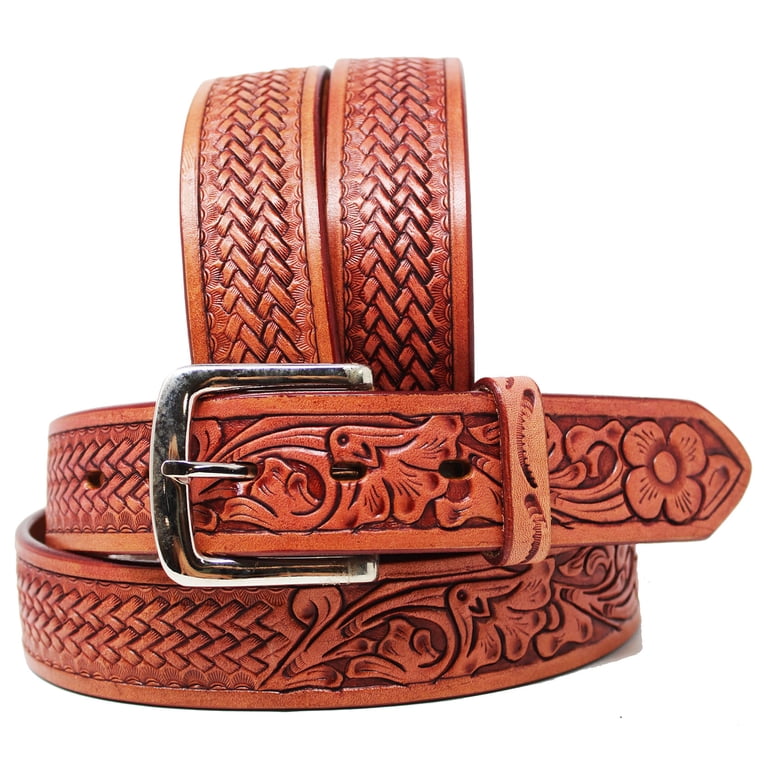 Western Cowboy Belt - Leather Unisex Belt for Rodeo Outfits Western Belt Handmade Men main image 4