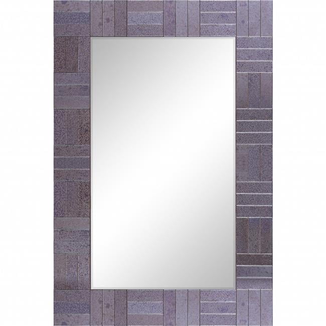 35.38 x 23.63 x 0.38 in. Gray Rectangular Mirror - Walmart.com