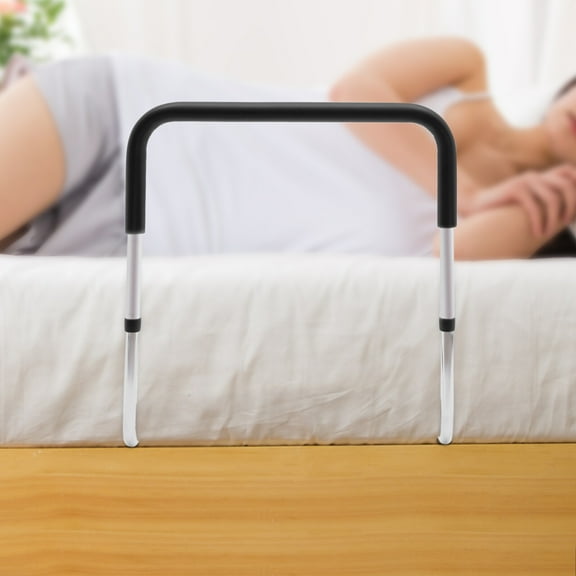 35.4*20.08*18.11-22.05in Adjustable Black Bed Rail Bed Assist Rail for Solid Wood Beds European-style Beds