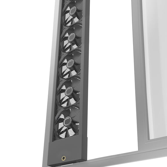 35.4-37.4 Inch Vertical Window Fan for Sliding Windows – Attach Firmly to Window Top and Bottom Frames Tool-Free Installation with Variable Speeds for Garages, Attics with Poor Airflow (Black)