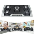 thumbnail image 1 of 35.4" Gas Cooktop Stove Top 5-Burner Tempered Glass Built-In LPG/NG Gas Cooker, 1 of 18