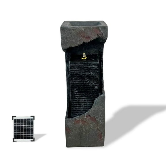 35.4" H Modern Fountains and Waterfalls with Lights Flooring Standing for Garden