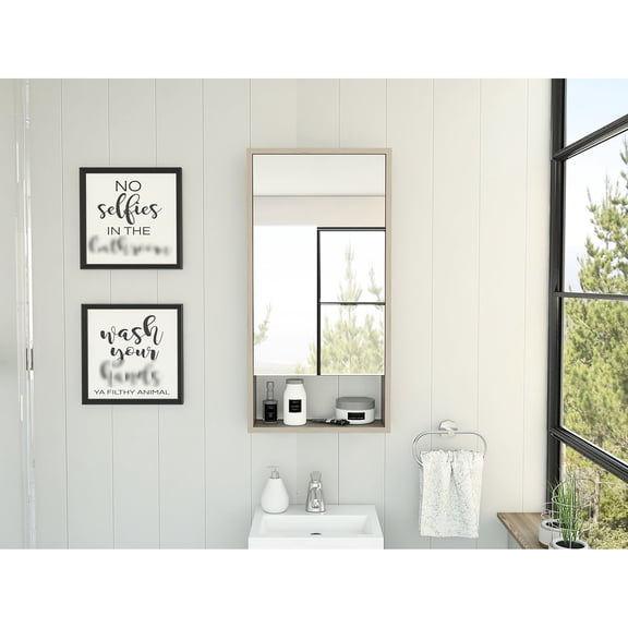 35.4" H x 17.9" W - Interior Shelf for Organization - Powder Room - Store Small Items