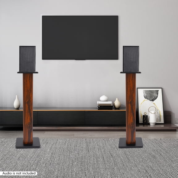 35.4 "Wood Bookshelf Speaker Stands Studio Monitor Speaker Stand Column, Pair