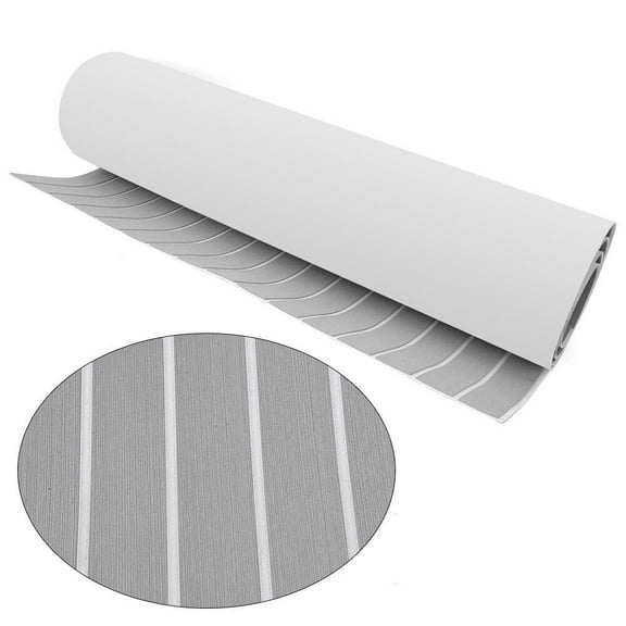 35.4" X 94.5" EVA Foam Marine Yacht Decking Pads Self-Adhesive 6mm Light Grey