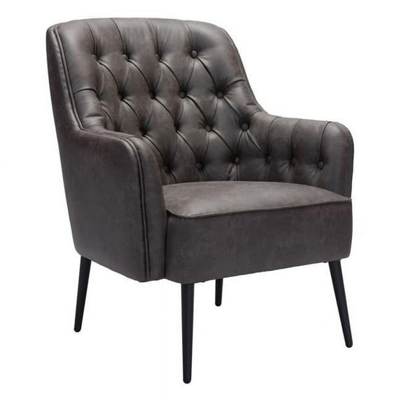 35.4 x 29.1 x 31.1 in. Tasmania Accent Chair, Vintage Black