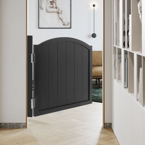 35.4"x35.43" Single Partition Half Swing Door for Hallway Kitchen Bar Entrance