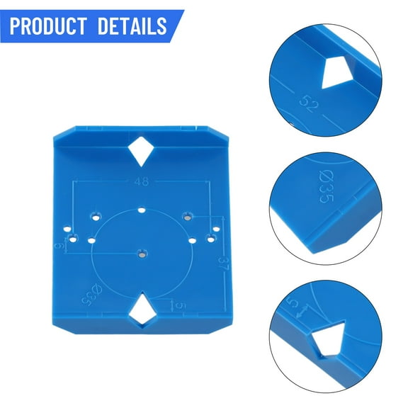 35/40mm ABS Hinge Hole Jig Drill Guide Template Jig Cabinets Hinges Hole Locator