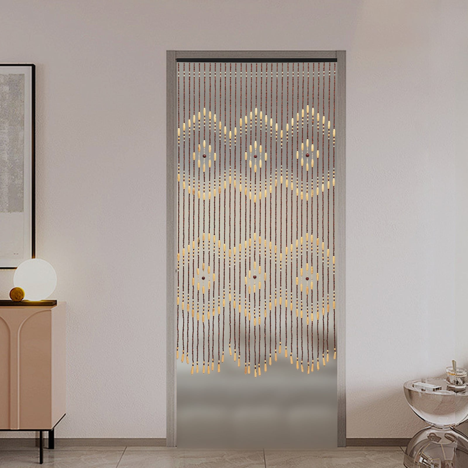 35.43*68.9 Zigzag Wooden Curtain Beads String Door Room Blind Screen Window Line Divider 31-Line