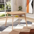 thumbnail image 1 of 35.43 Inch Dining Table, Square Kitchen Dining Table for 4 Persons , Wooden Table for Living Room, Apartment, Restaurant, Oak, 1 of 6