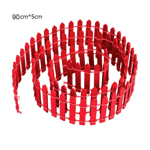 35.43 Inch Long Mini Fairy Garden Fence Wood Ornament Wooden Decorative Picket Fence for DIY Crafts Project