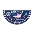 thumbnail image 1 of 35.43 x 17.72 Inch America 250th Birthday Semi Circle Banner for Parade and Town Celebration, Polyester Patriotic Event Decoration Flag, 1 of 6