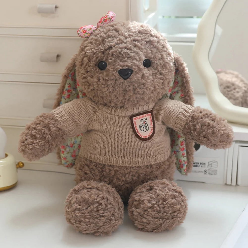 35/45cm Cartoon Fun Dressing Long Ears Rabbit Plush Doll Sweater Can ...