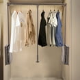 thumbnail image 1 of 35-47 " Adjustable Closet Rod Closet-Mounted Simple Pull Down Hanger Shelf, 1 of 11