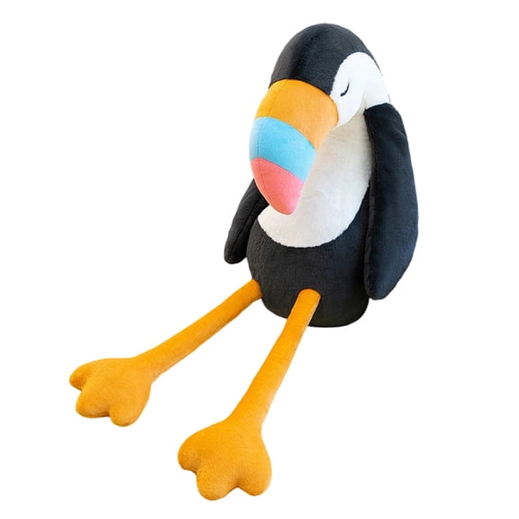 35.4in Soft Toucan Plush Toy, Realistic Tropical Stuffed Bird, Cuddly Exotic Wildlife Animal Figurine, Decorative Plush Pillow for Living Room and Home Decor, B