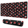 thumbnail image 1 of 35.4x15.7 Inch Gaming Mouse Pad, Non-Slip Stitched Rubber Desk Mat for Desktop & Laptop,Christmas Santa Hat Black Pattern, 1 of 6