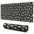 thumbnail image 1 of 35.4x15.7 Inch Gaming Mouse Pad, Non-Slip Stitched Rubber Desk Mat for Desktop & Laptop,Deer Forest Tree Black Pattern, 1 of 6