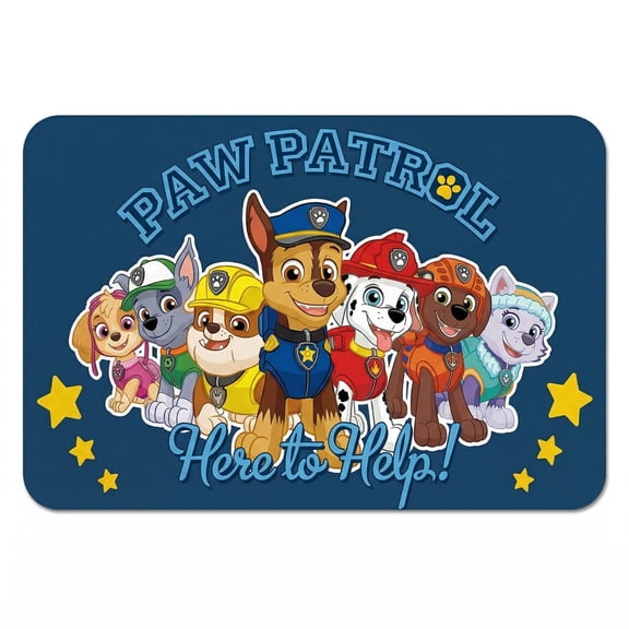 35.4x23.6 Inch Paw Patrol Rug Bath Mat, Non-Slip Diatomaceous Earth Bathroom Rug, Absorbent Cartoon Entryway Doormat, Toilet Mat for Bathroom, Nursery & Entryway
