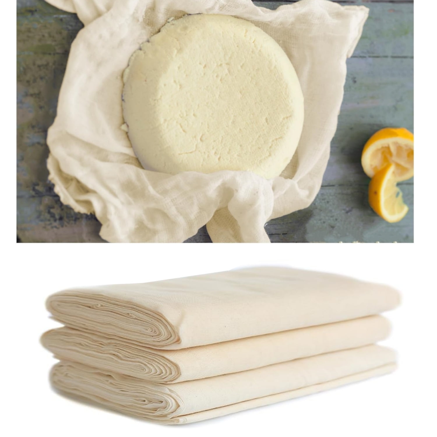 35.4x35.4In Cotton Cheese Cloth,4Pcs Hemmed Cheese Cloth,Reusable ...