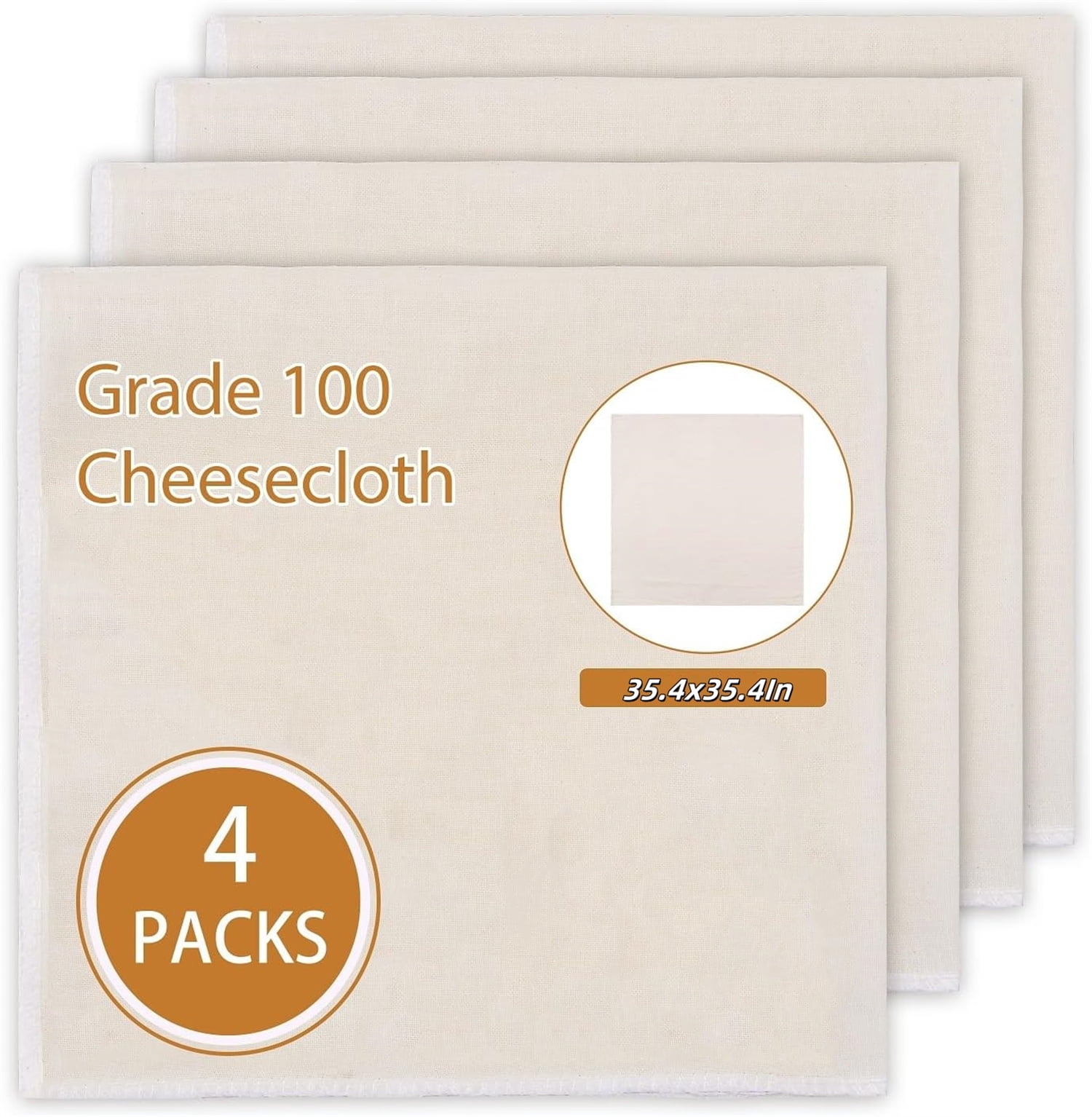 35.4x35.4In Reusable Cheese Cloths,Grade 100,4Pcs Fine Cheese Cloth ...