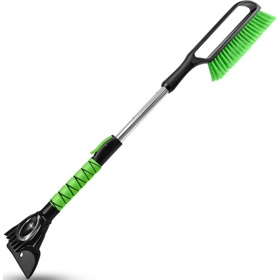 35.5 Inch Snow Brush for Car with Extendable Windshield Ice Scraper, Foam Grip for SUV Truck Auto Jeep RV Vehicle Window