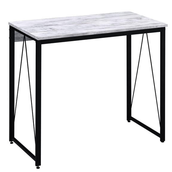 35.5" Rectangular Writing Desk | Ideal for Office Work, Writing & Studying | Wooden Top with Powder - Coated Metal Base | Solves Need for Sturdy & Stylish Workspace