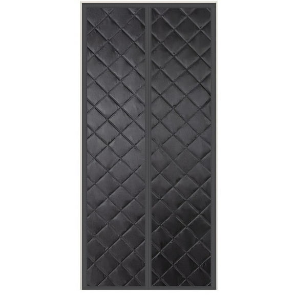 35.5 in. x 83 in. Black Home Thermal Insulated Door Curtain Screen Door Noise Reduction Waterproof for Living Room