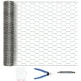 thumbnail image 1 of 35.5" x 99ft Silver Galvanized Metal Hexagonal Chicken Wire Mesh,21-Gauge Rust-Resistant Wire for Garden Protection,Floral Arrangements and DIY Crafts, 1 of 7