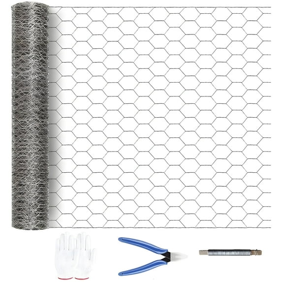 35.5" x 99ft Silver Galvanized Metal Hexagonal Chicken Wire Mesh,21-Gauge Rust-Resistant Wire for Garden Protection,Floral Arrangements and DIY Crafts