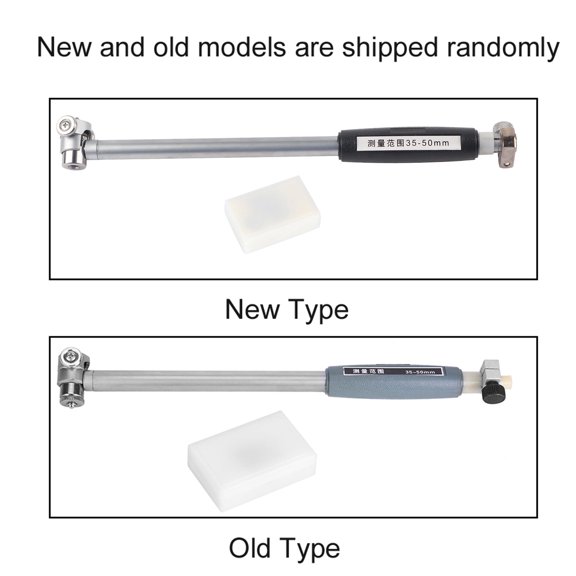 35-50mm Aluminum Dial Bore Gauge Indicator with 2 Tips, 0.01mm Resolution Inner Diameter Measuring Tool 50mm aluminum Tip Kit Alloy Inner Diameter Meter