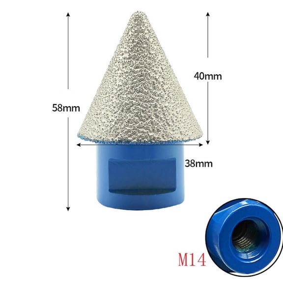 35 50mm Diamond Beveling Chamfer Bit Diamond Cone Milling Bit M14 Dry Wet Use Ceramic Tile Chamfering FingerCutter