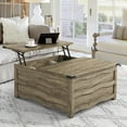 thumbnail image 1 of 35.6" Lift Top Coffee Table with Storage, Farmhouse Coffee Table for Living Room with Large Hidden Storage Compartment, Wood Square with Flexible Hinged Lift Top, Grayish Brown, 1 of 7