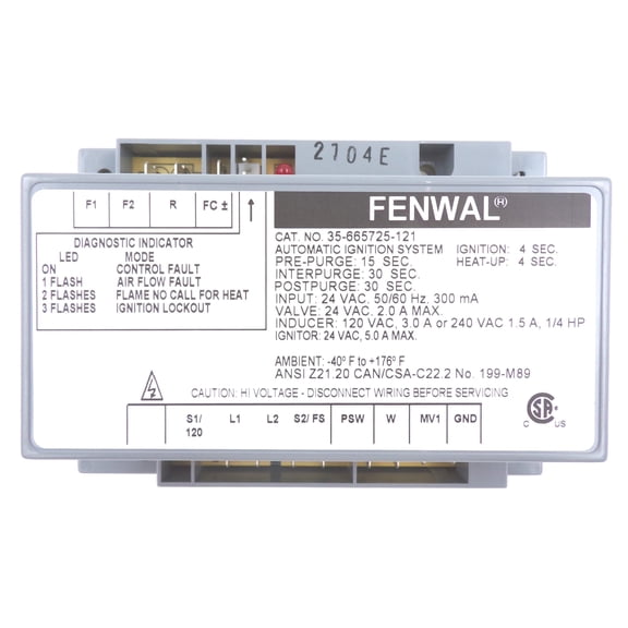 35-665725-121 IGNITION MODULE - EXACT FIT FOR FENWAL - REPLACEMENT PART BY NBK