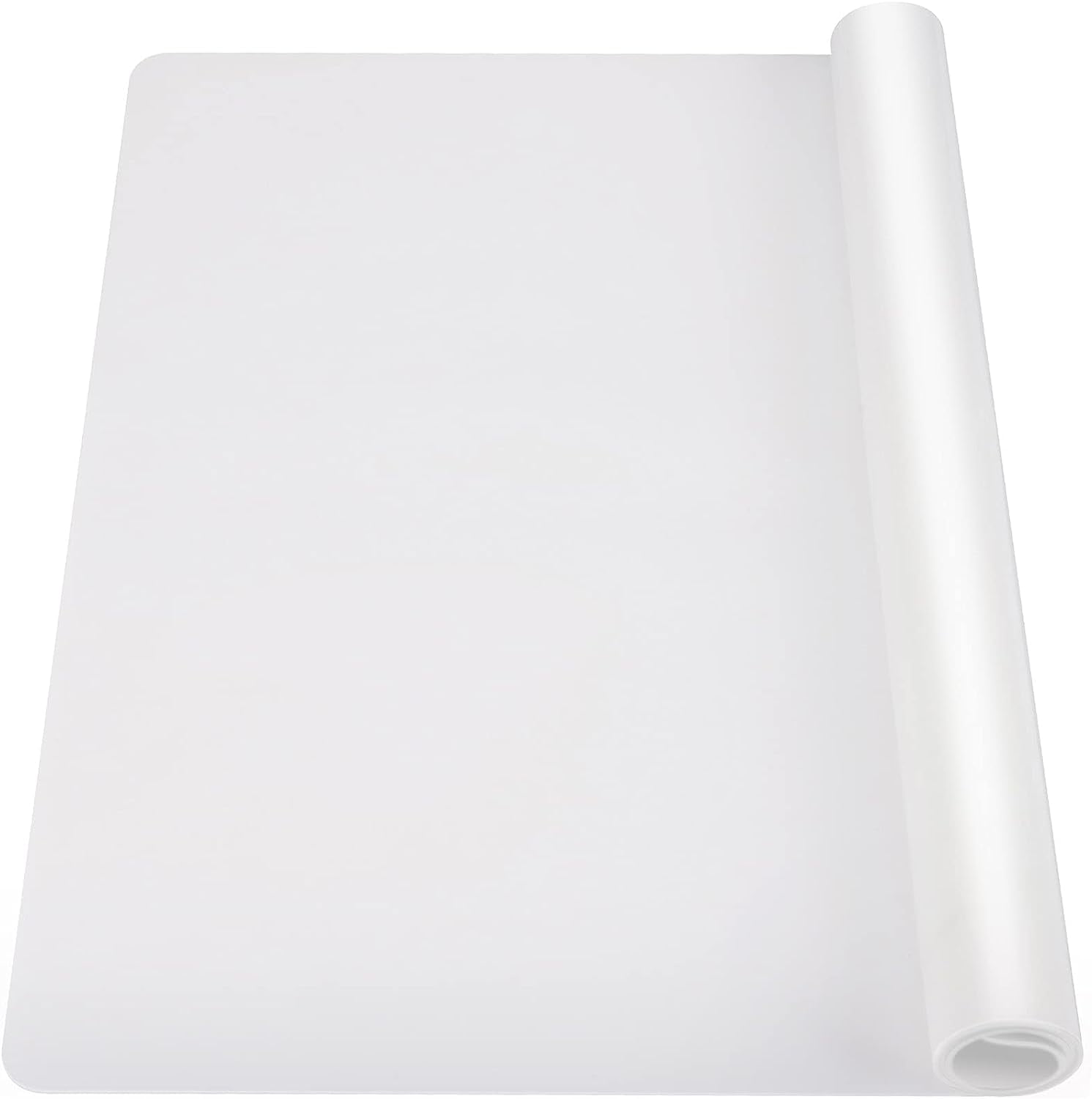 35.6x23.5 Inch Silicone Mats for Kitchen Counter, 2MM Thick Heat Resistant Silicone Mat, Large Non-Stick Pastry Mat Glass Top Stove Cover Countertop Protector for Baking, Coffee Bar, Transparent
