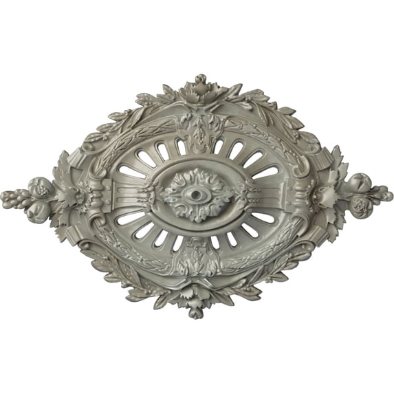 35 7/8"W x 22 1/2"H x 4 3/8"P Antonio Ceiling Medallion, Hand-Painted Flash Gold