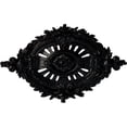 thumbnail image 1 of 35 7/8"W x 22 1/2"H x 4 3/8"P Antonio Ceiling Medallion, Hand-Painted Jet Black, 1 of 6