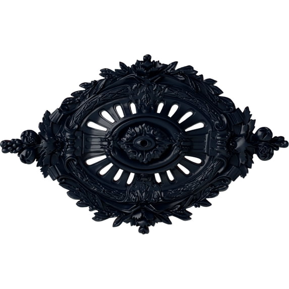 35 7/8"W x 22 1/2"H x 4 3/8"P Antonio Ceiling Medallion, Hand-Painted Midnight Dream