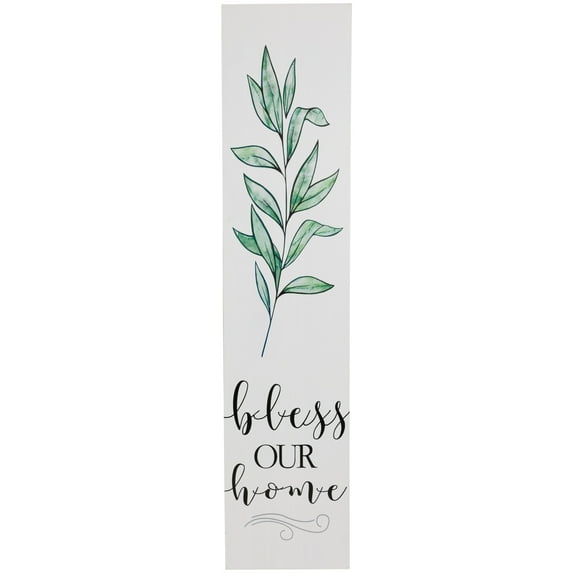 35.75" Bless Our Home Wooden Wall Sign