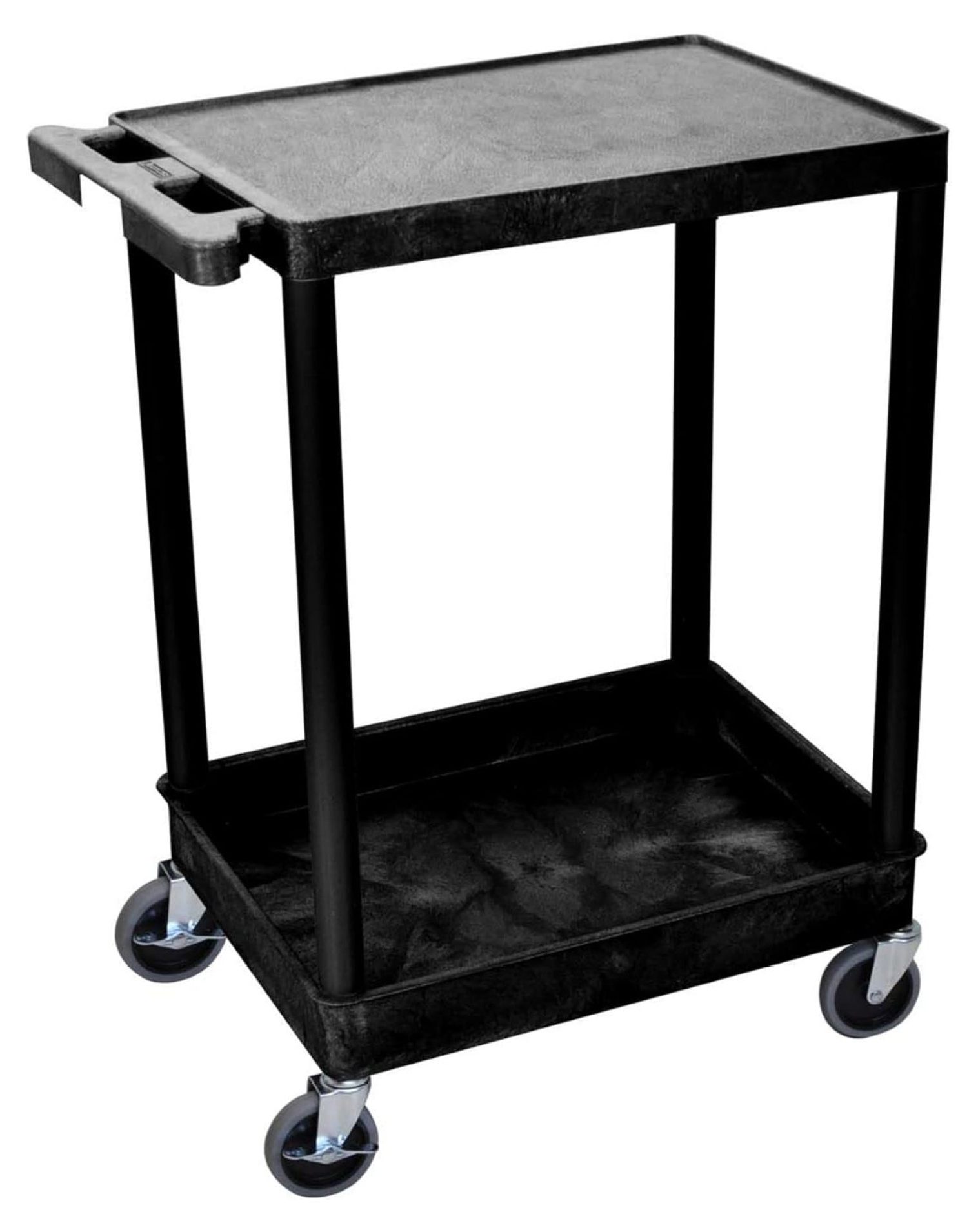 35.75" H Mobile Multipurpose Utility Cart with Flat Top, Tub Bottom