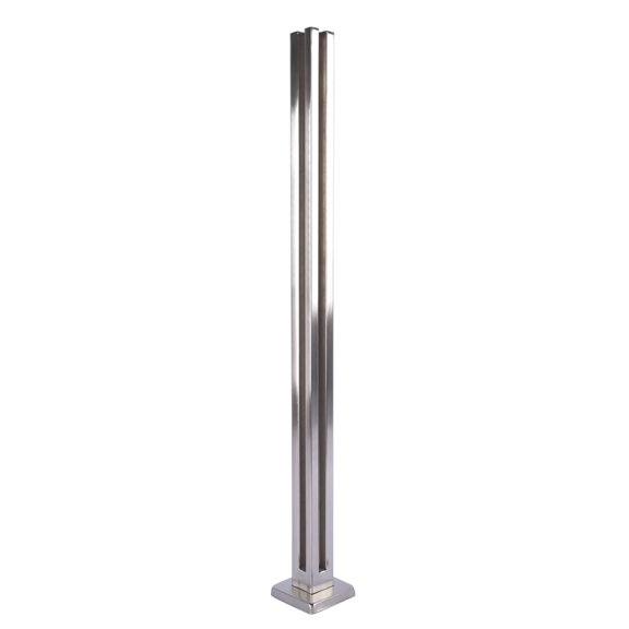 35.8” Cable Railing Post Corner Post, 304 Stainless Steel Glass Railing Post for Balustrade Balcony Deck Stairs (Cannot Add Handrail Version)