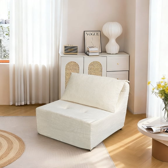 35.8 Inch Single Seat Compression Sofa Ergonomic Lazy Sofa for Adults Boneless Floor Chair for Leisure Reading Gaming and Nap