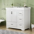 thumbnail image 1 of 35.8''w Bathroom Vanity, White, Elegant Appearance 36-inch Sink Cabinet, Cabinetry, 1 of 7