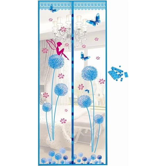 35 * 83 In Door mesh Screen with Magnet, Fly Hanging Temporary Magic Patio mesh Magnetic Screen Door mesh Front Door, Back French Mosquito Bug Door Screen net Cover Curtain Doorway
